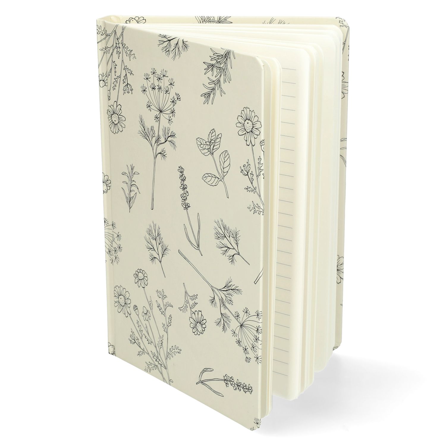 Notitieboek, harde kaft, kruiden en takjes, A5
