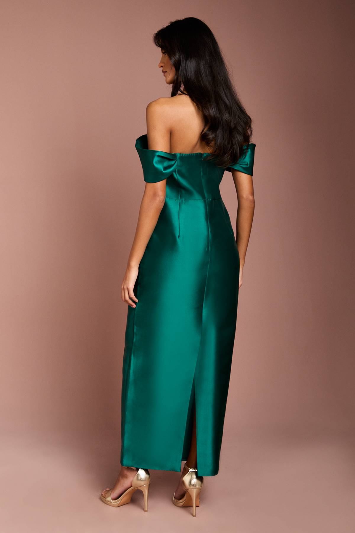Coast Robe de Demoiselle d'Honneur Coast Honoured Petite Twill Bardot Colonne Mi-Longue