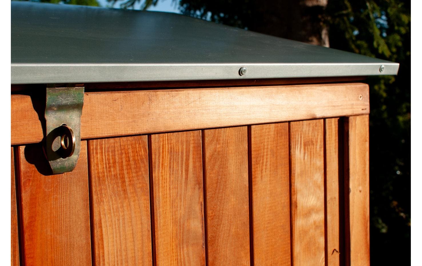 Gerätetruhe Braun lasiert<br>Aufbewahrungskiste / Gartenbox