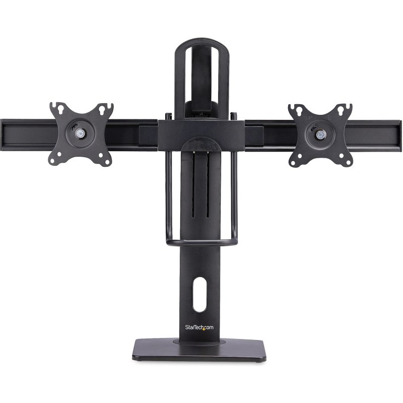 StarTech.com Support de Bureau pour Double Écrans de 27 pouces, Montage VESA 75x75/100x100, Réglage de la Hauteur Sans Outil, Jusqu'à 6kg par Écran
