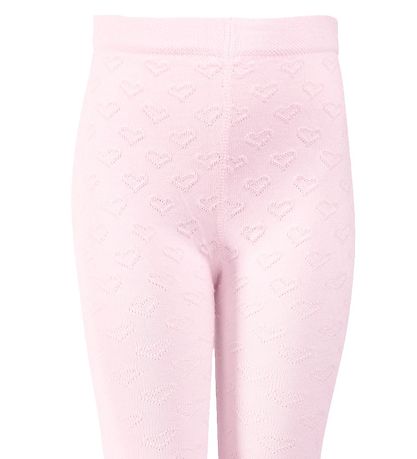 Melton Strumpfhosen, Pink m. Herzen