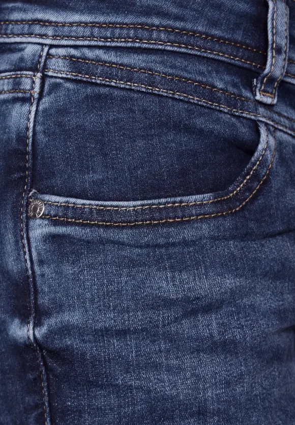 Casual Fit Jeans - mid indigo random wash