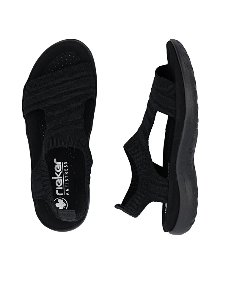 Rieker dame sandal - sort