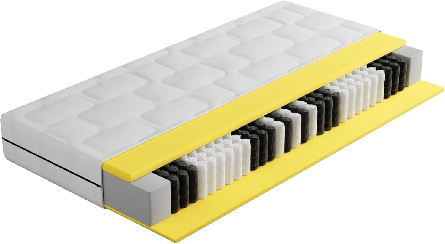 BMM Ortho Medic Plus Matratze 80x200 H3 – Taschenfederkernmatratze 7 Zonen, 25 cm Höhe, rückenschonend bei Rückenschmerzen, Öko-Tex, Made in Germany