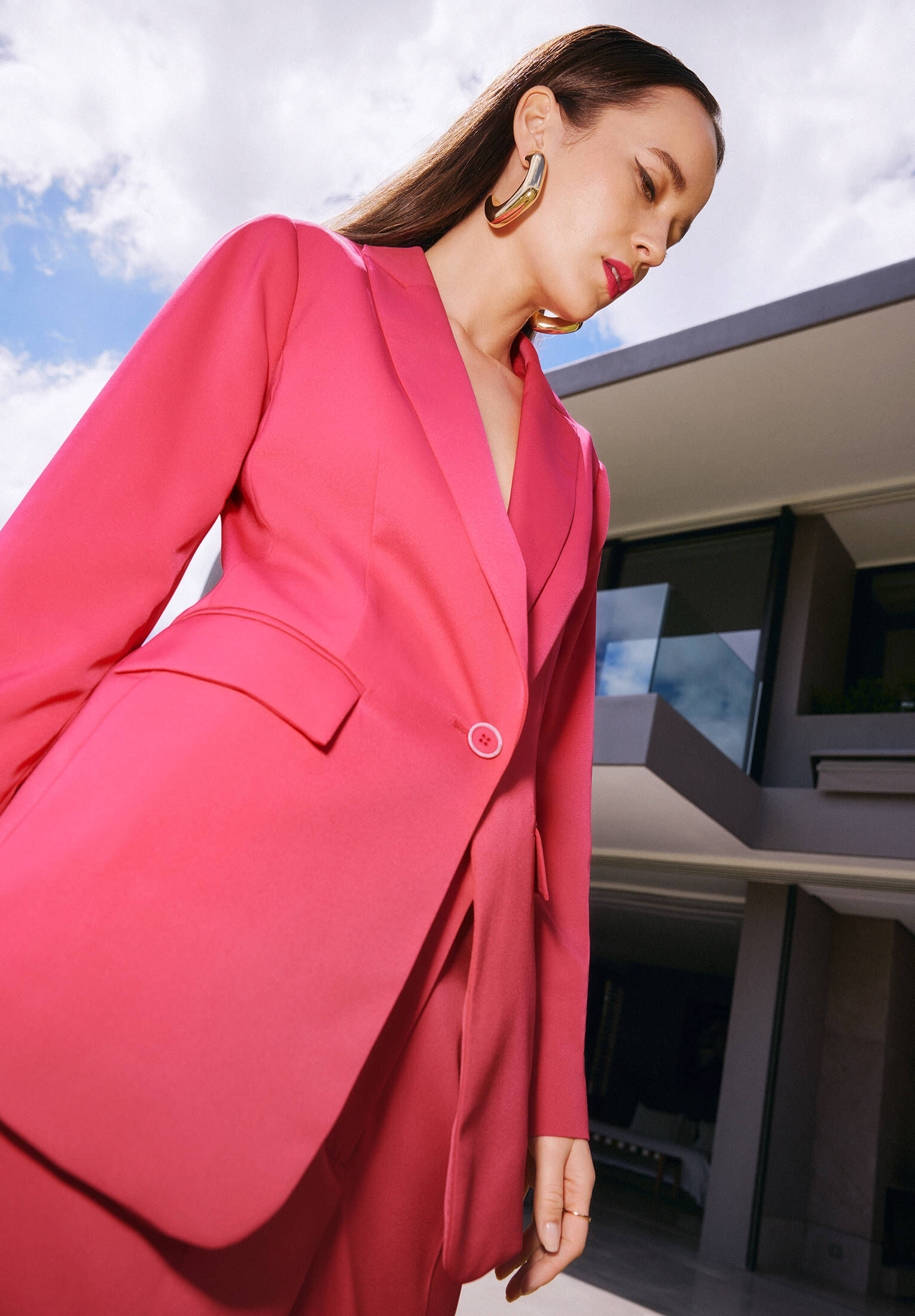 Betty & Co| Damen Longblazer mit Taschen