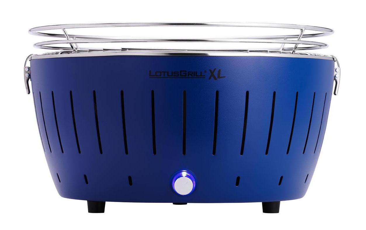 Tischgrill XL, Tiefblau, Ø 40.5 cm<br>Grillieren mit Holzkohle auch auf dem Balkon