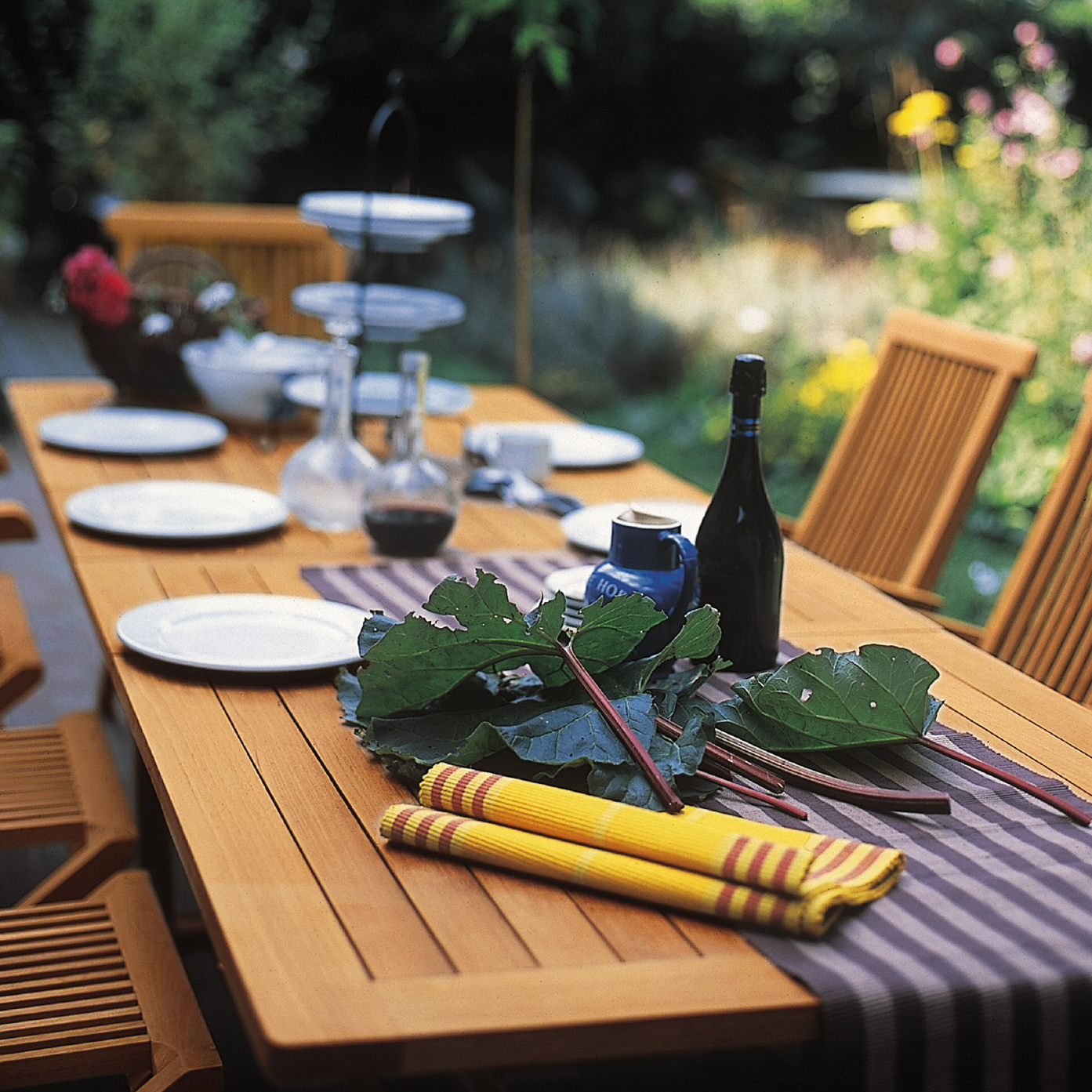 Auszieh-Gartentisch 'Trondheim' aus Teak, natur, B 176/256 cm, L 90 cm günstig bestellen