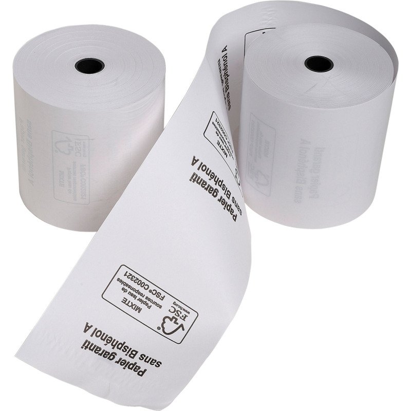 Bobines Caisses Exacompta 43816E - l 80 mm x L 76 m, Ø 72 mm - 1 pli(s) - paquet de 10