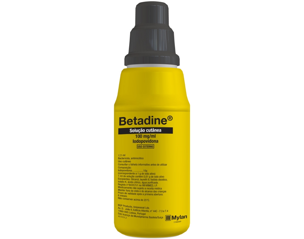 SOLUÇÃO BETADINE DÉRMICA 100MG/ML 125ML
