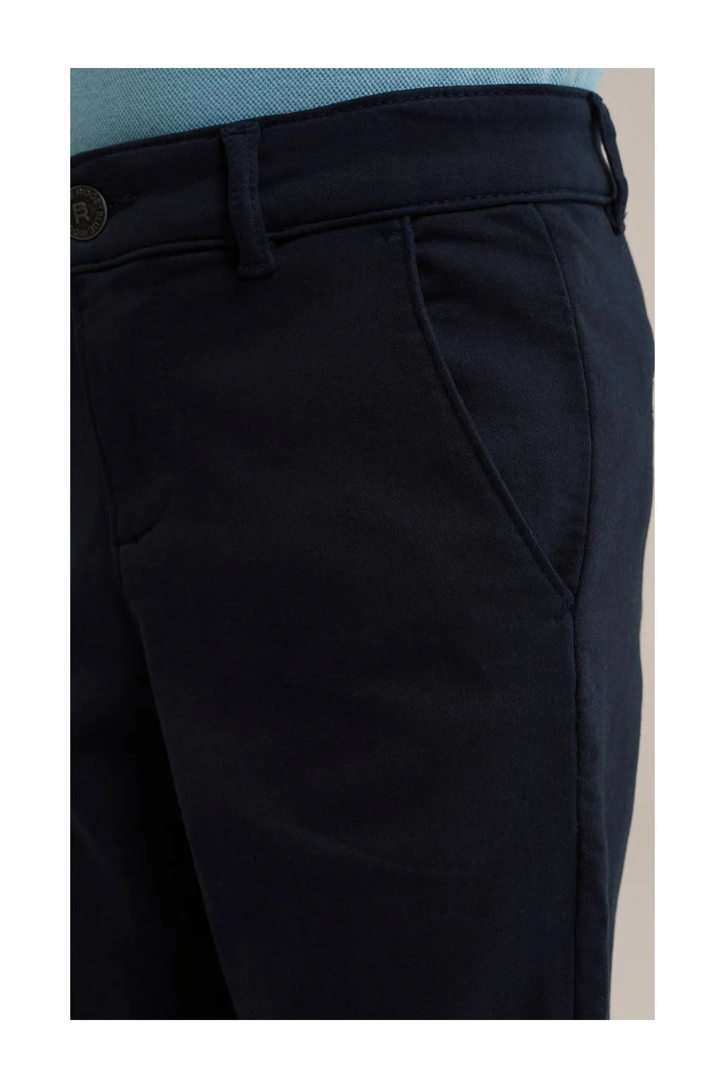 slim fit broek donkerblauw