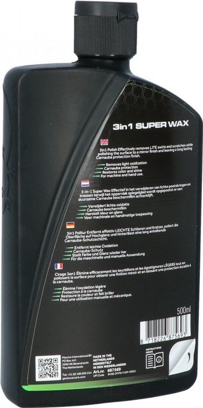 Gecko - Polijstmiddel 3 in 1 - 500ml - Carnauba