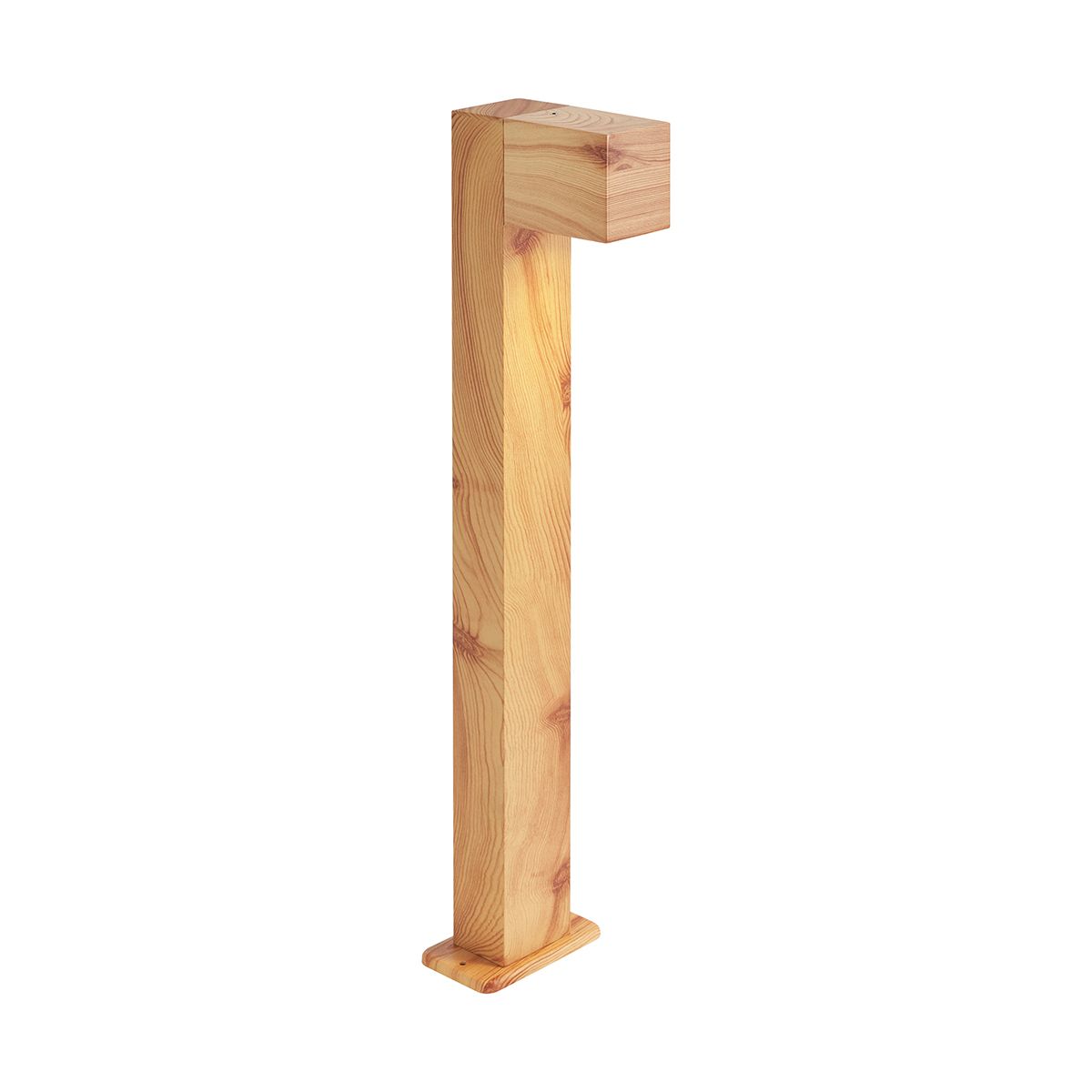 Buitenlamp aluminium met hout print met grondpin en kabelmof 65cm IP44 - Baleno