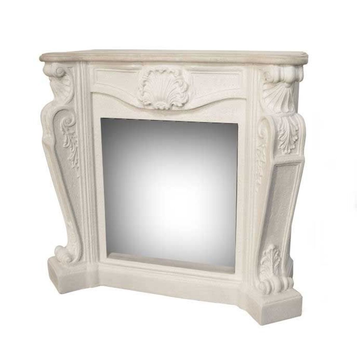 Xaralyn sined louis cadre de cheminee blanc de style classique