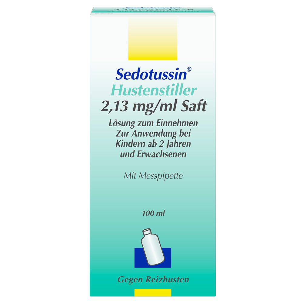 Sedotussin® Hustenstiller Saft - Arzneimittel gegen Reizhusten, mit dem Wirkstoff Pentoxyverin