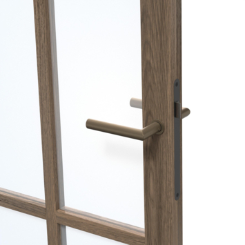 Arne & Bodil binnendeur ABE106 blank glas - donker eiken houtlook afwerking