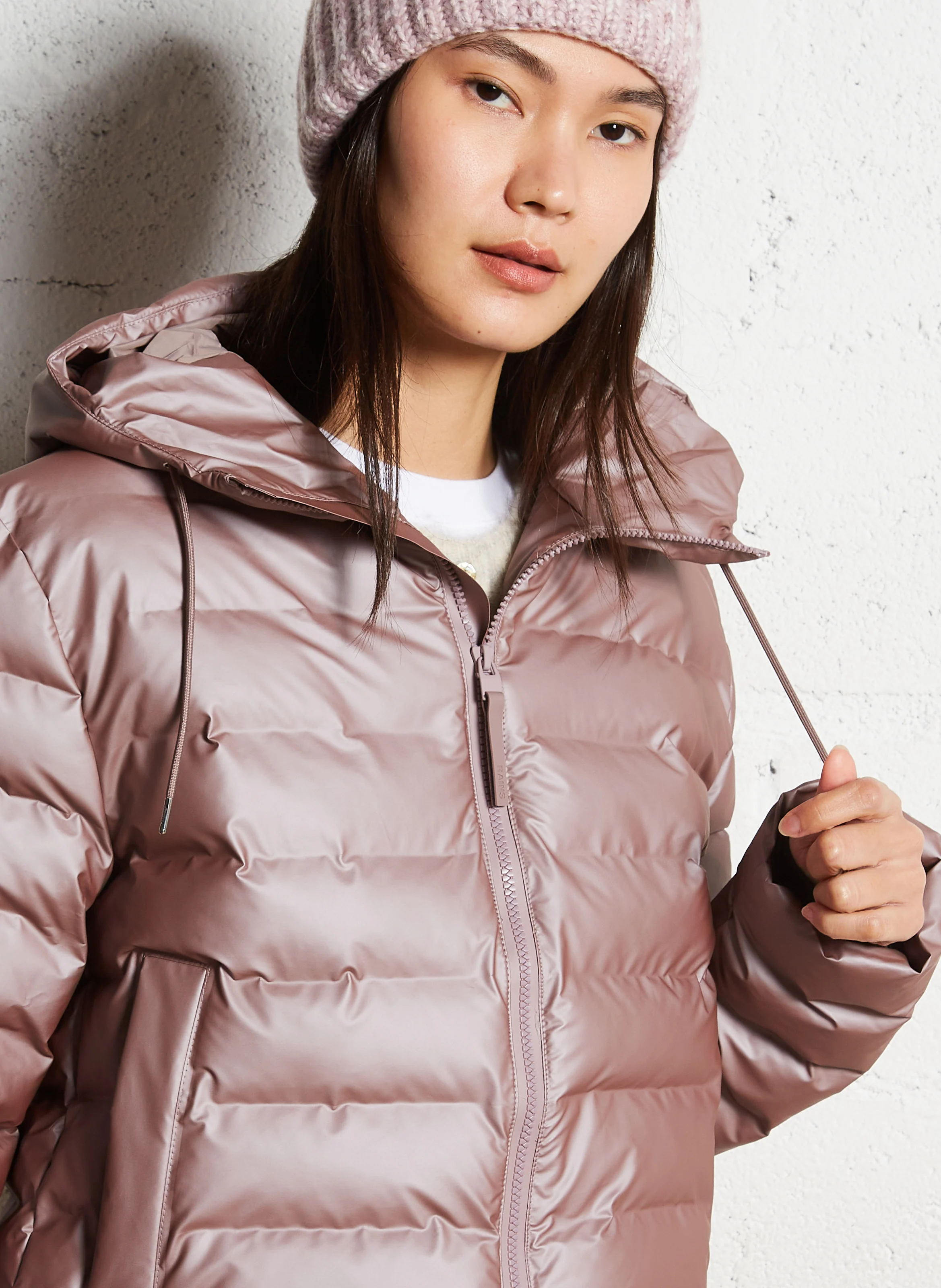LOHJA - Doudoune oversize avec capuche | Rose
