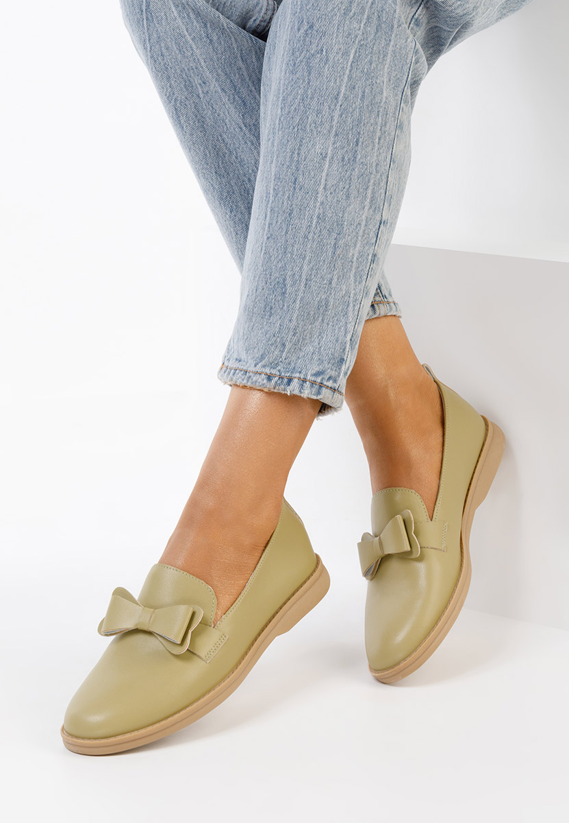 Mocassins femme verts Andeva