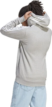 Adidas SportswearEssentials French Terry 3-Stripes Hoody - grau
