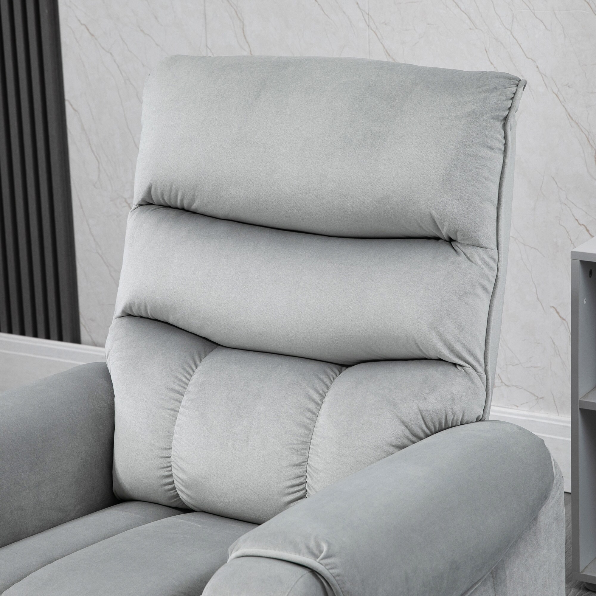 HOMCOM Massagesessel mit Aufstehhilfe und 2 Fernbedienungen grau 79B x 97T x 103H cm