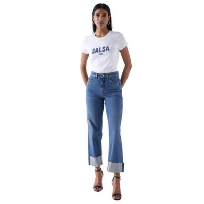 Tee-shirt à manches courtes femme Institutional Beaded Branding T-Shi SALSA