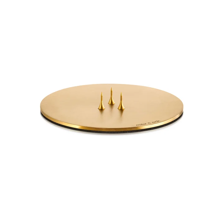 ester & erik - Kerzenteller, ⌀ 9 cm, gold / matt