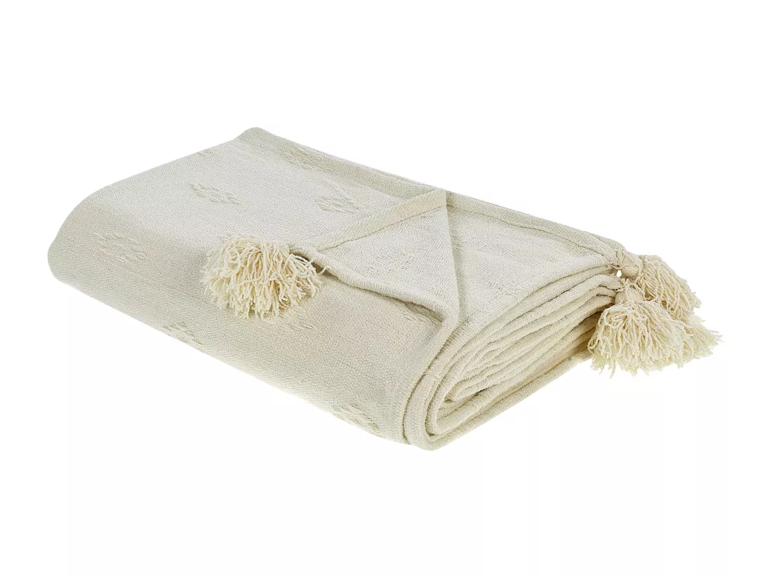 Couvre-lits KAZY Coton 200 x 220 cm Beige