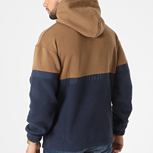 Sweat Capuche Col Zippé Polaire Vigour Quarter Marron
