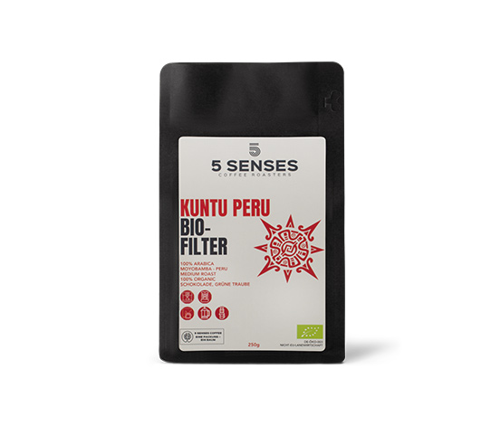 5 Senses - Kuntu Peru Bio-Filterkaffee - 250 g Ganze Bohne