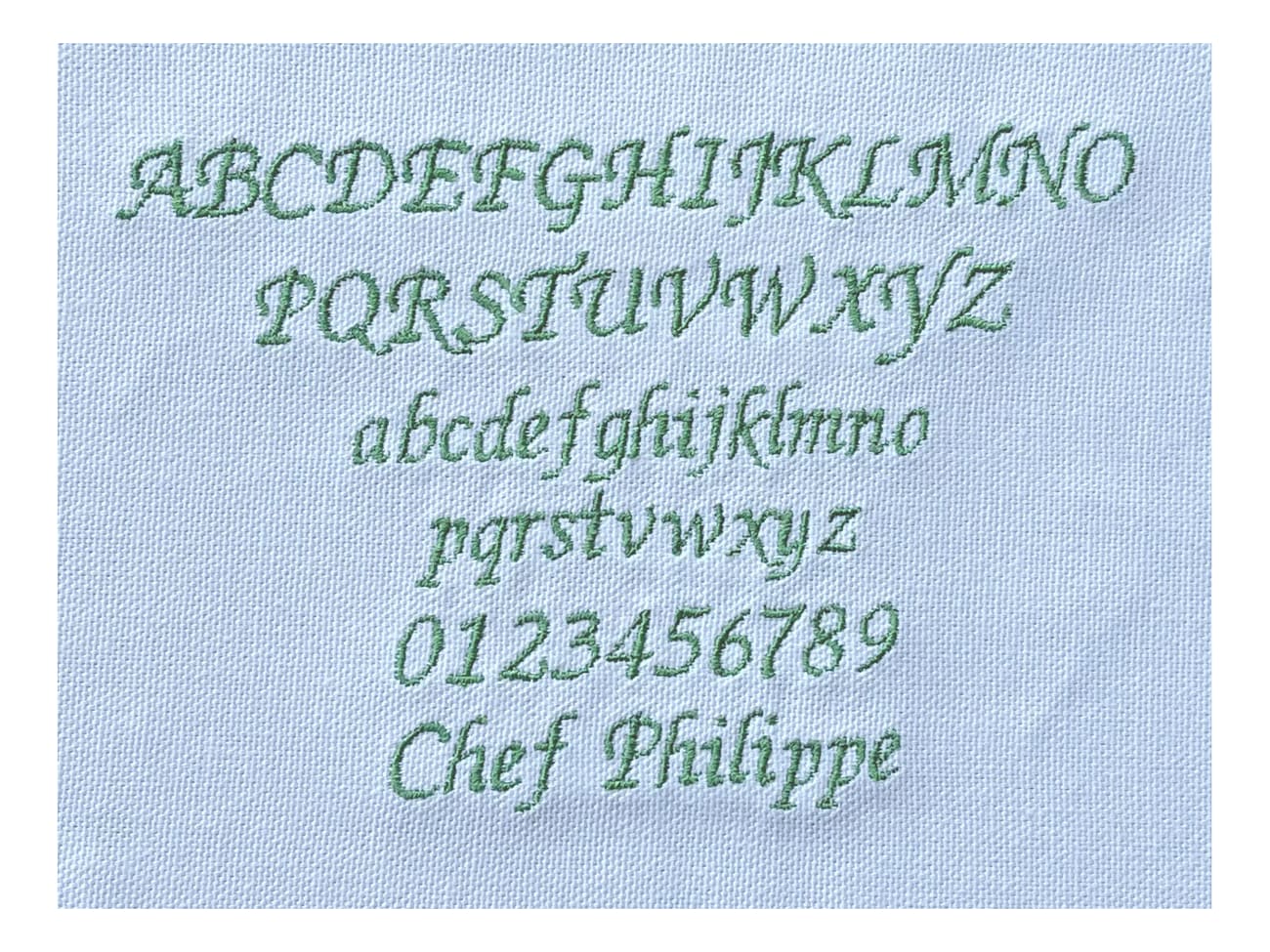 Broderie - Modèle M3 - Vert sapin - Meilleur du Chef