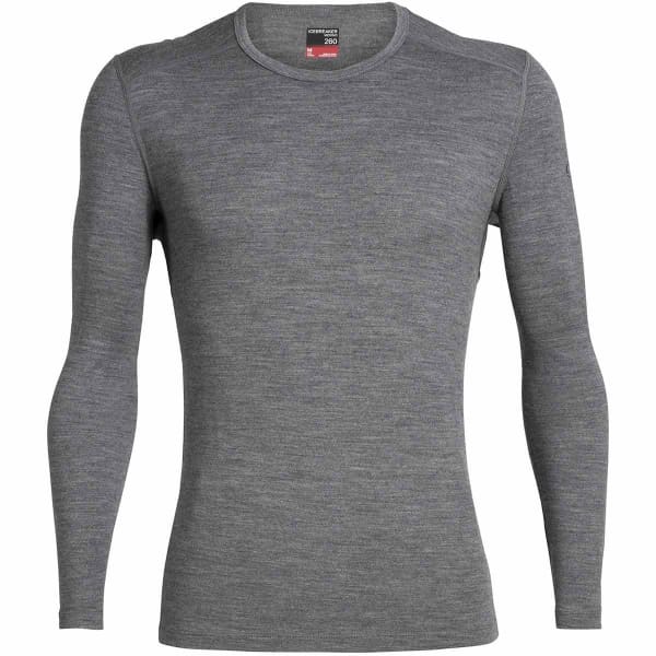 T-shirt thermique ICEBREAKER MENS 260 TECH LS CREWE GRITSTONE HEATHER