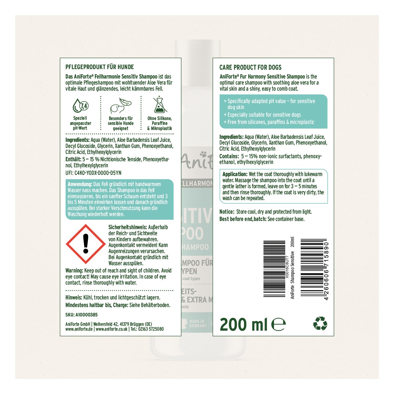 AniForte Shampoo Sensitiv Fellharmonie 200ml