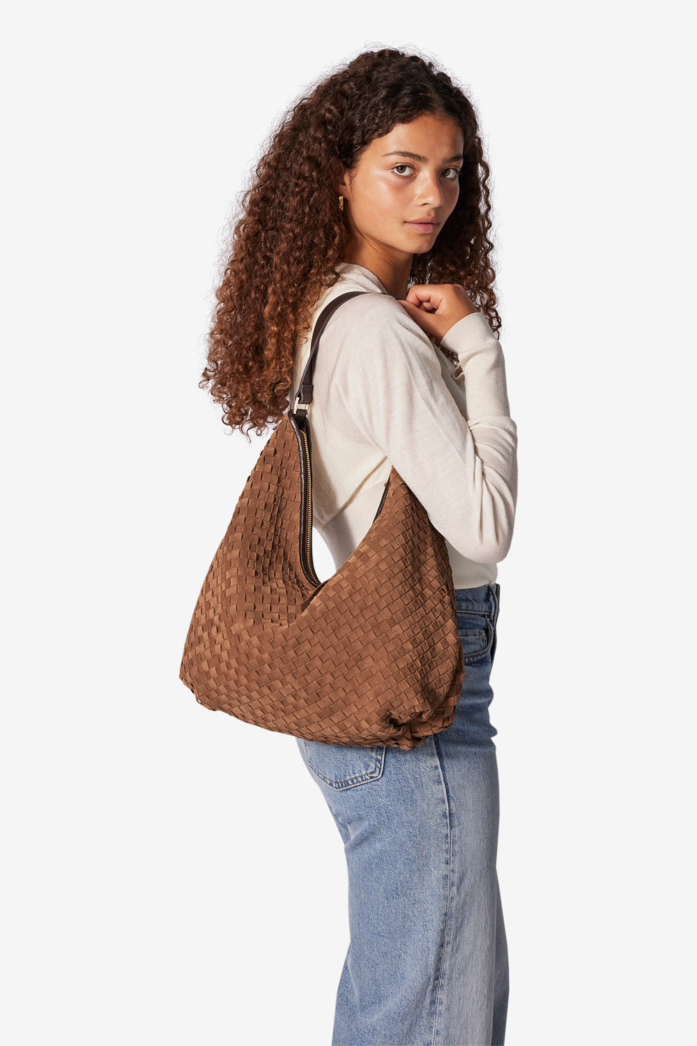 Adax  Rozzano Mindy braided skuldertaske - Latte