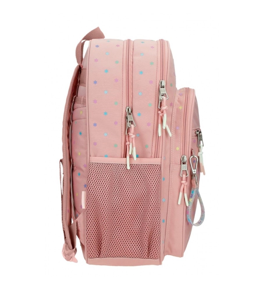 Pepe Jeans Mochila escolar Pepe Jeans Carina dos compartimentos rosa
