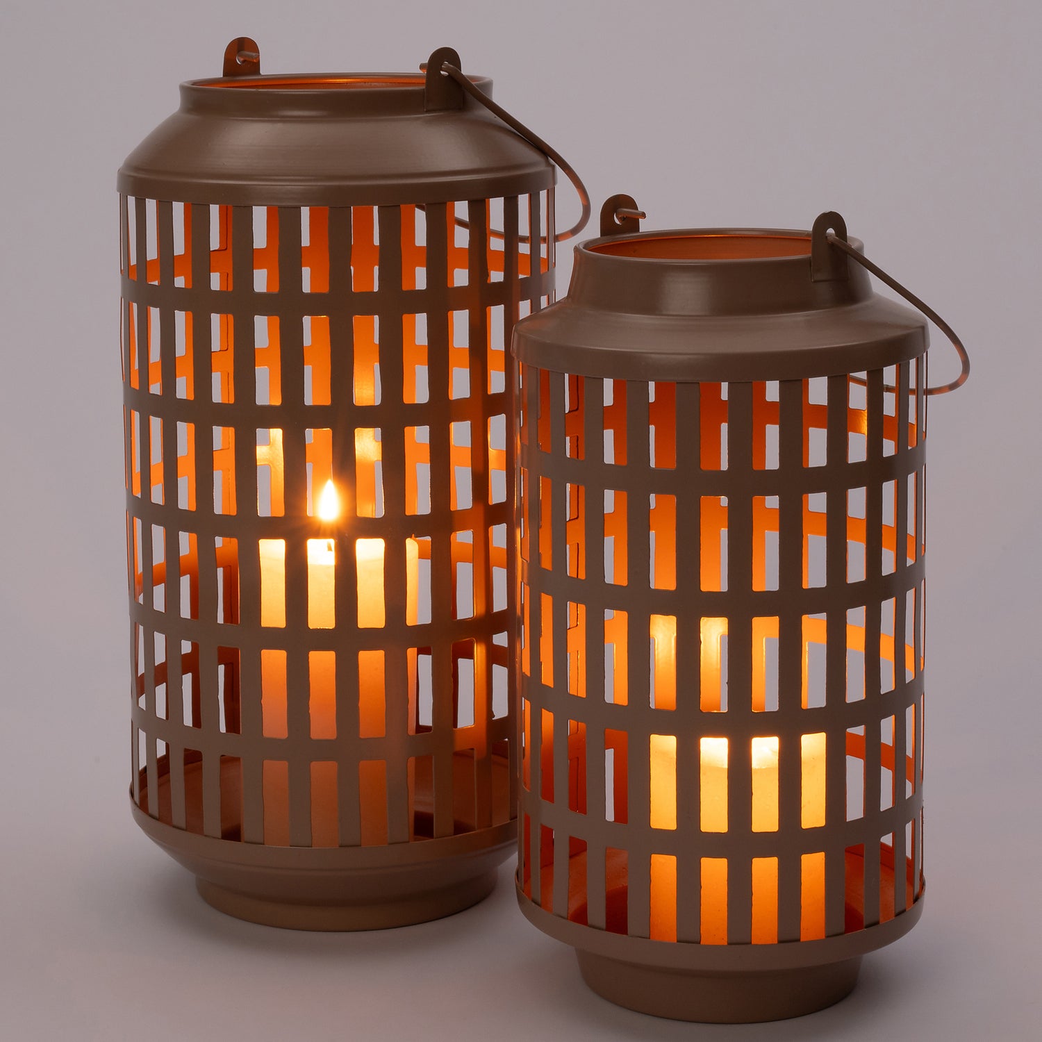 Intratuin windlicht Dies bruin D 16 H 32 cm