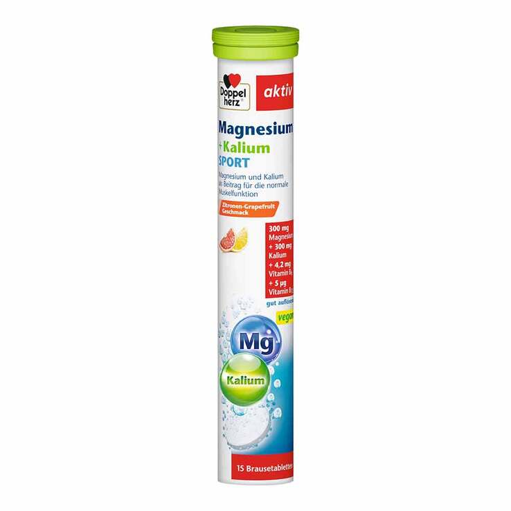 Doppelherz Magnesium+Kalium Sport Brausetabletten, 15 St