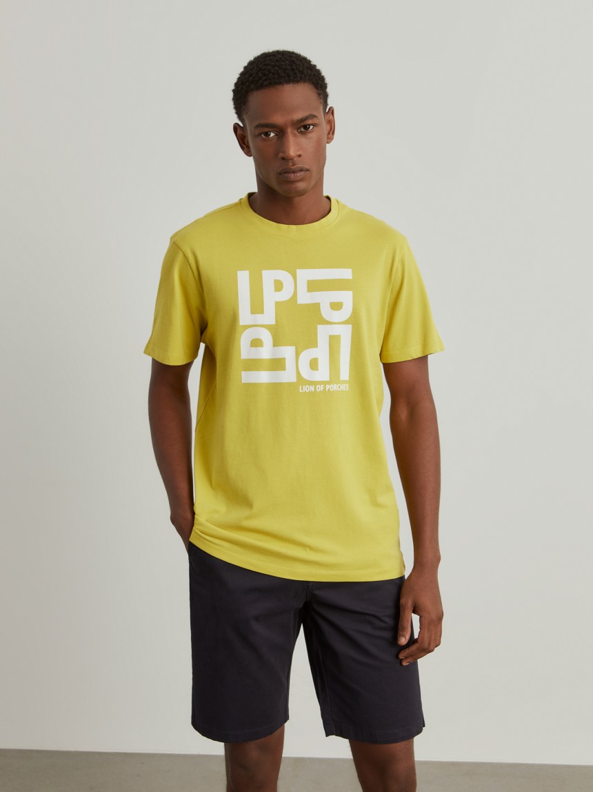 T-shirt com estampado em algodão