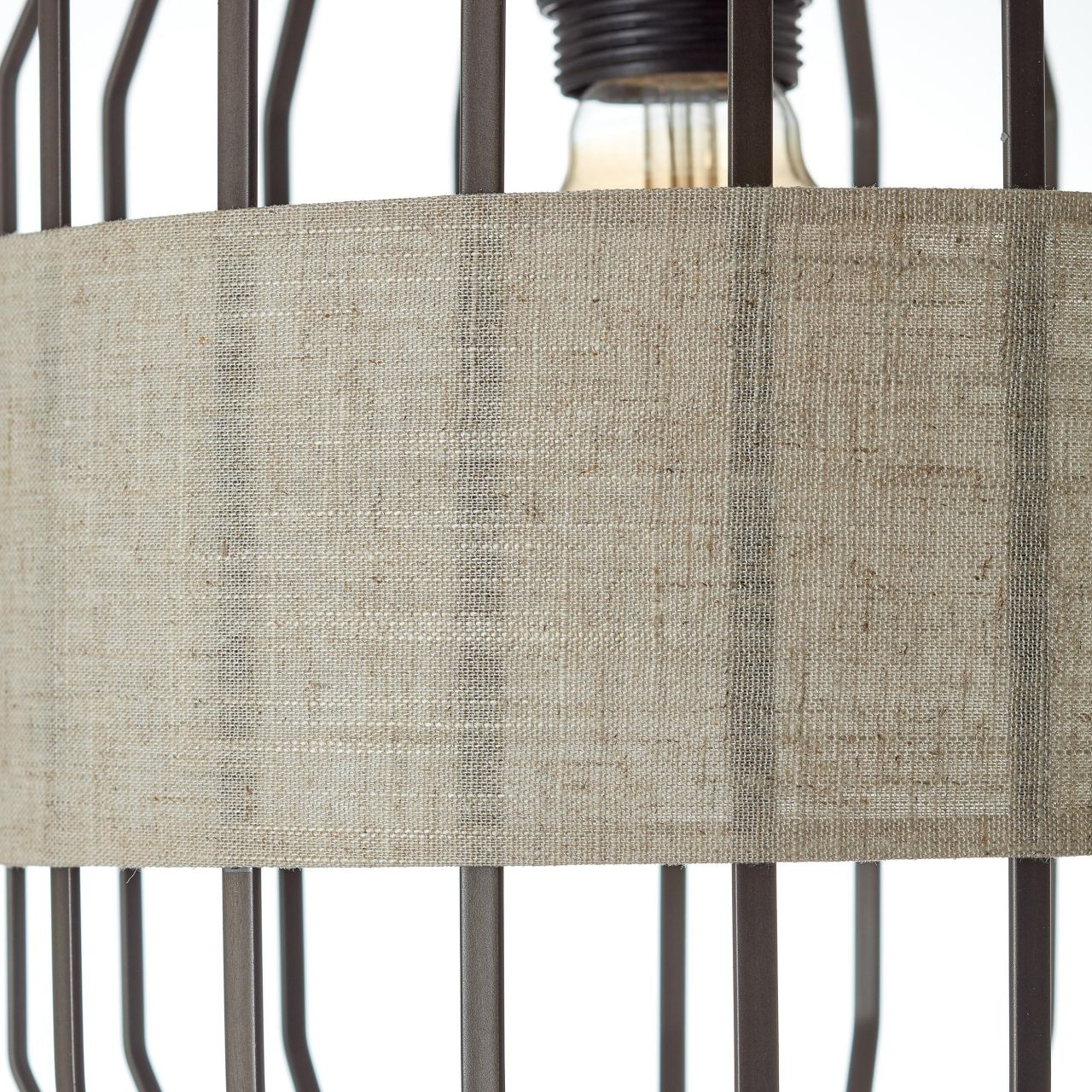 Brilliant Bogenlampe »Slope« E27 1 Stk. mit Fussschalter, 171 cm Höhe, E27, Metall/Textil, schwarz/natur
