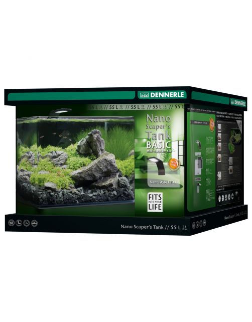 Dennerle Nano Scapers Tank Basic Style Led - Aquaria - 55 l