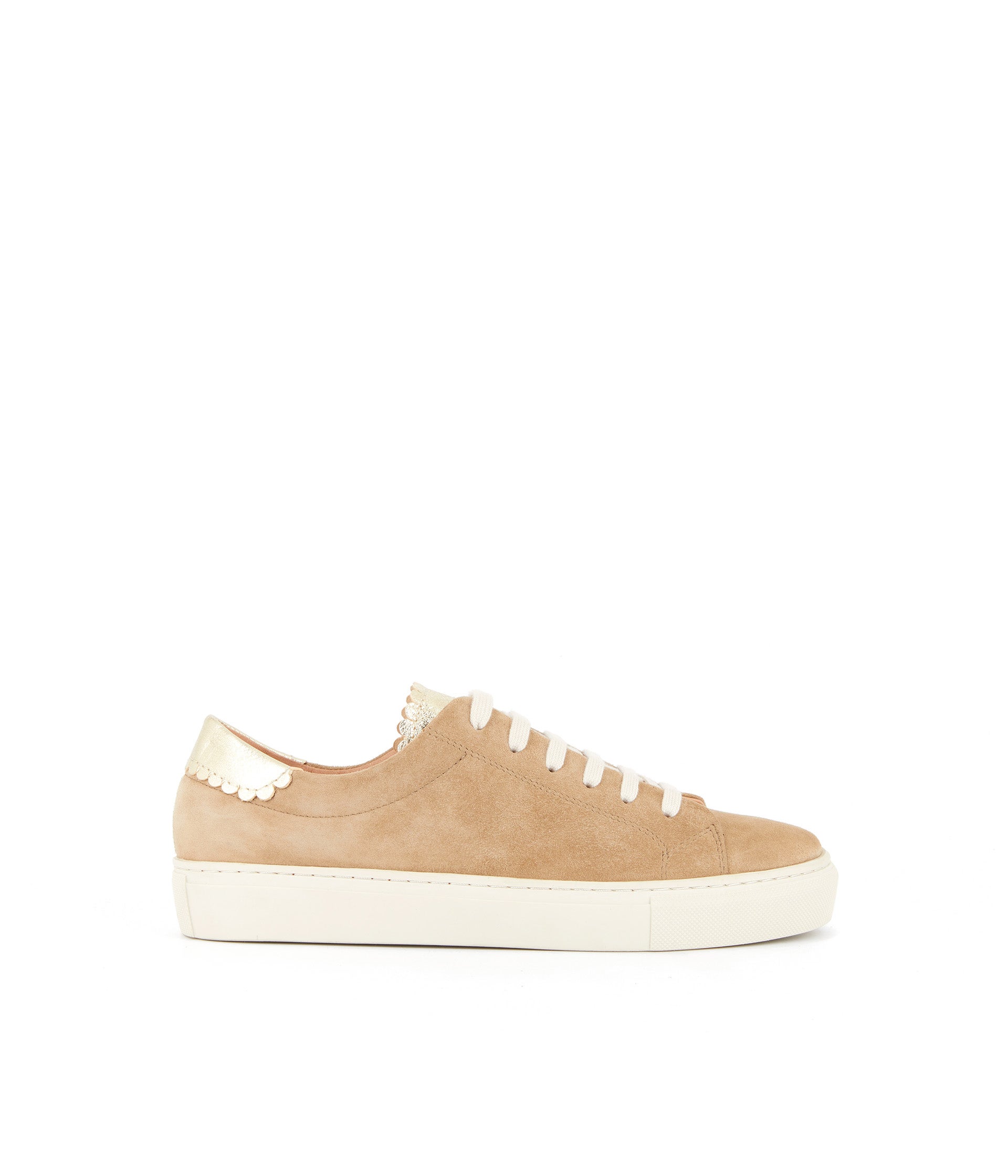 Baskets velours beige Suzanne