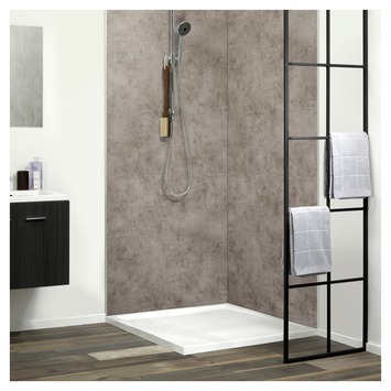 DumawallXL wandpaneel kunststof Dark cement 4,68m² 90x260cm 2 stuks