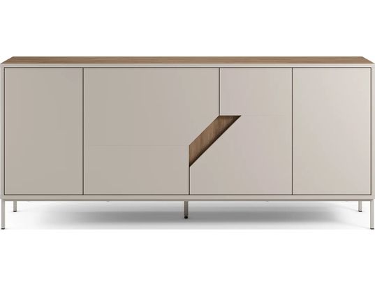 CONCEPT1 - Bahut Lilou 4P chene creme 180 x 40 x h80cm