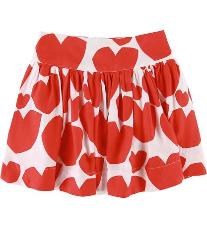 Stella McCartney Kids Kinderrock - Weiß/Rot m. Herzen