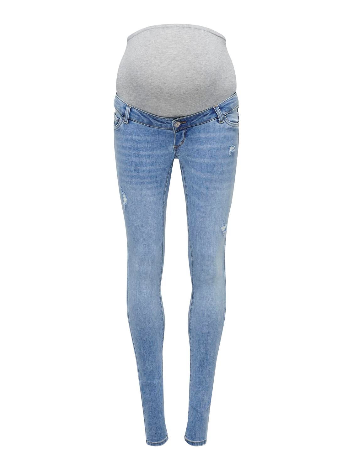 OLMROSE Hohe Taille Skinny Fit Jeans Light Blue Denim