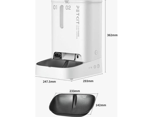 PETKIT - Distributeur de croquettes YUMSHARE DUAL-HOPPER avec caméra (D4SH) - 7659