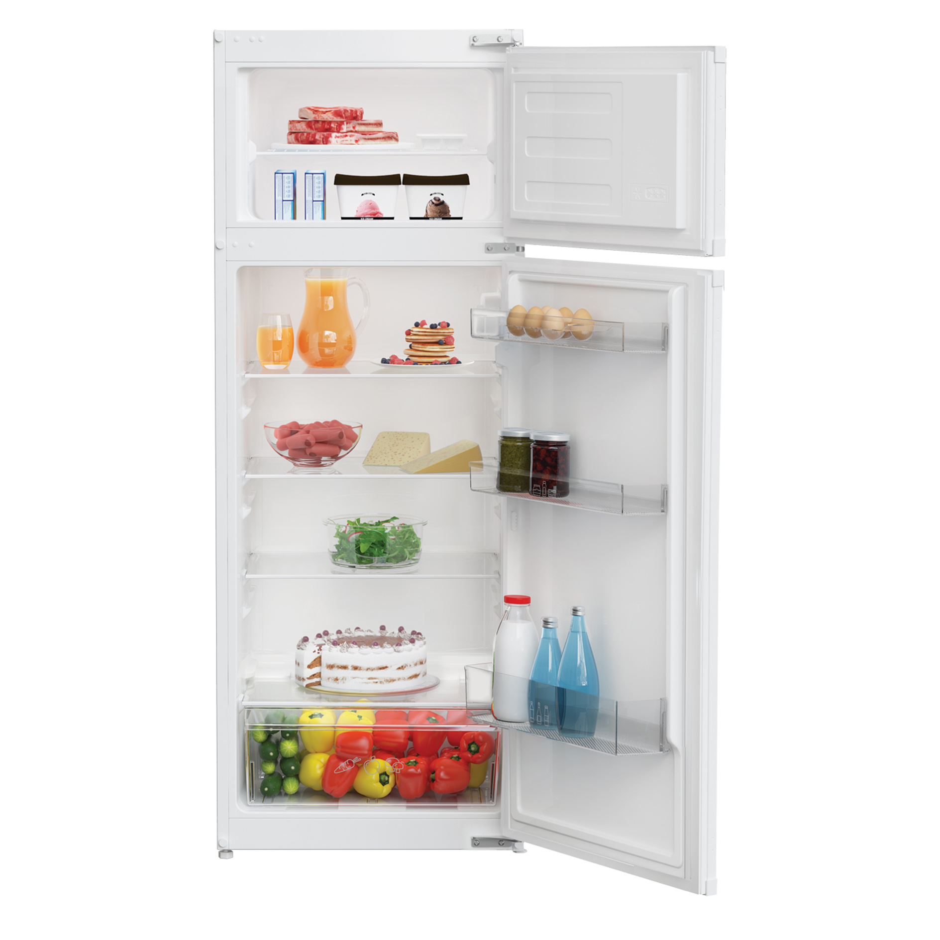 pino Küchenblock PN 80 - grafit - mit E-Geräten - Kühlschrank rechts - 270 cm