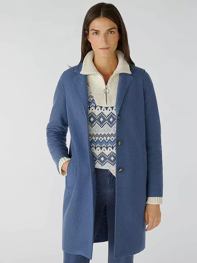 OUÍ Wollmantel blau
