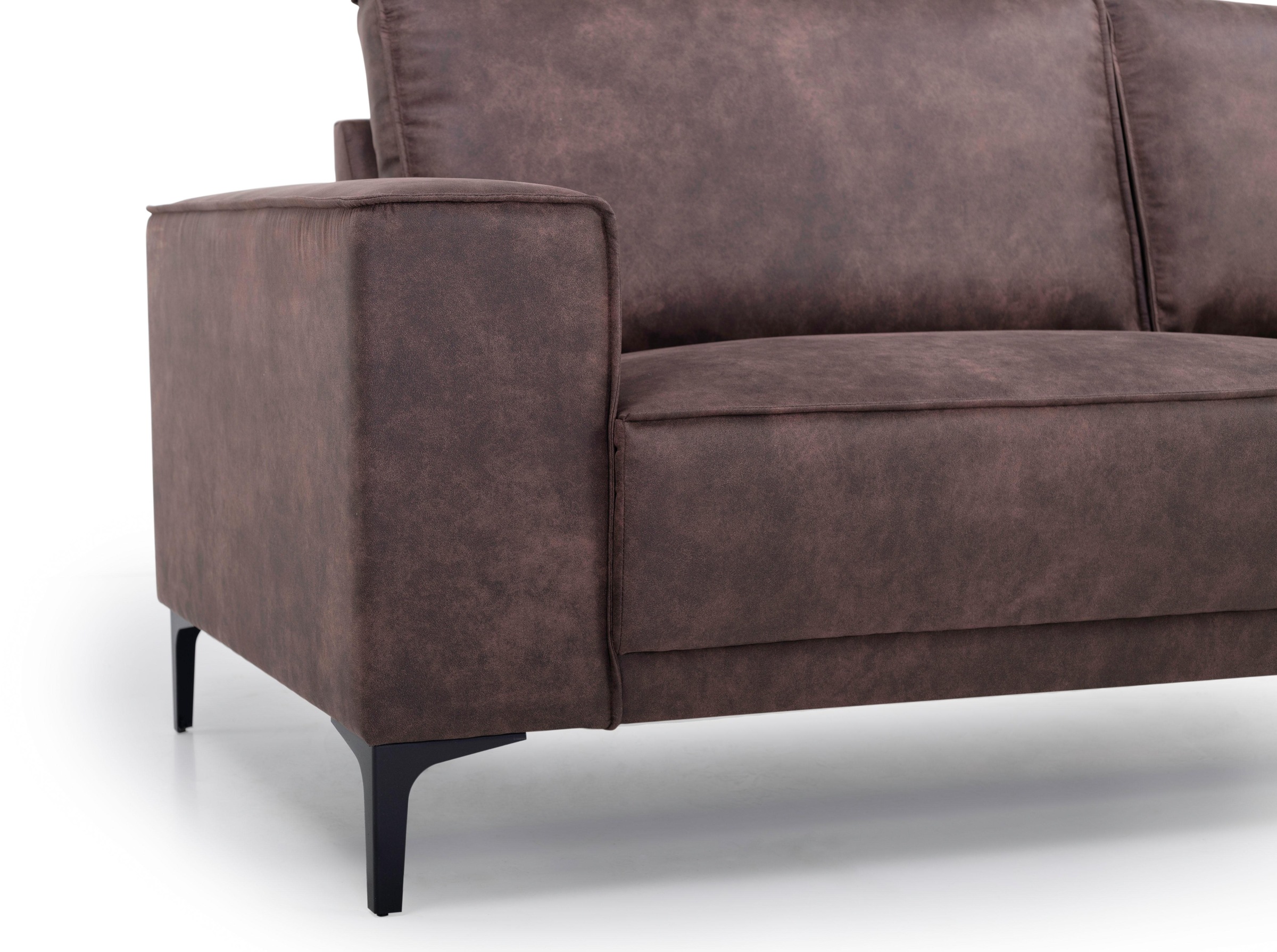 GOODproduct 2-Sitzer »Kompaktsofa Oland, Struktur, Flachgewebe, Luxus-Microfaser, Boucle« 164 cm, Wellenunterfederung, Skandi-Design, Metallfüsse