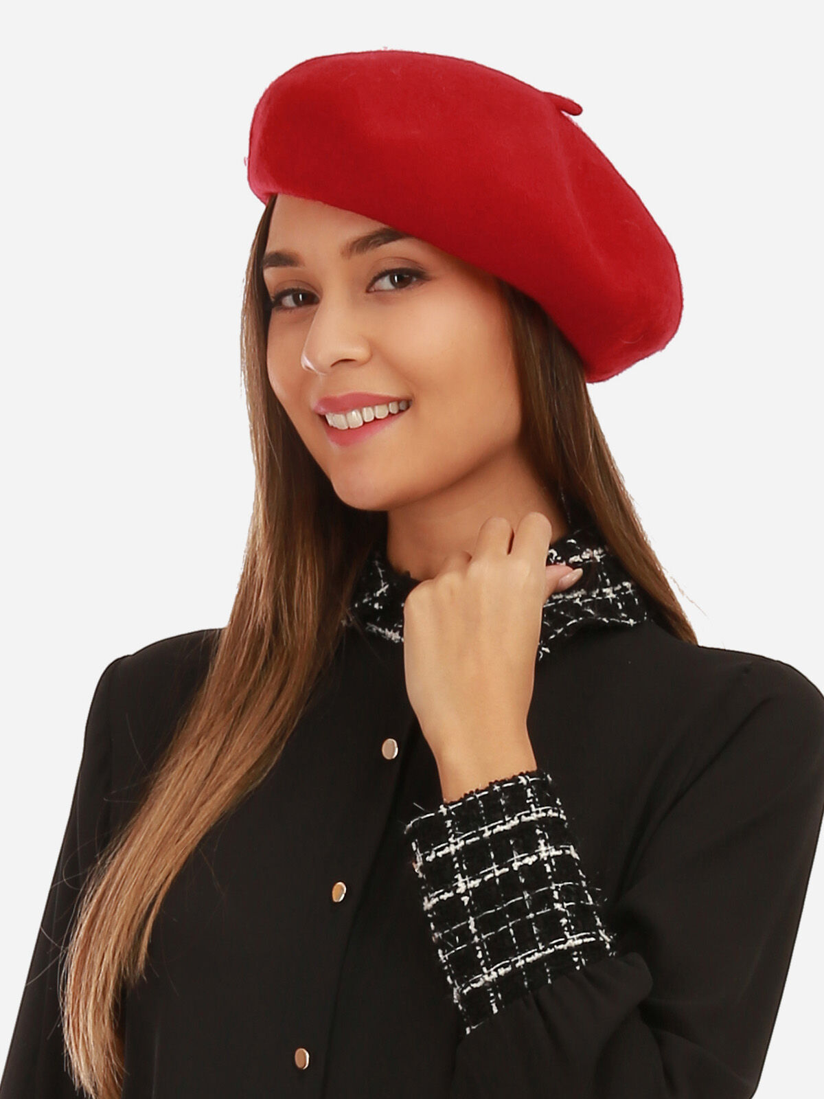 Béret en laine- Rouge
