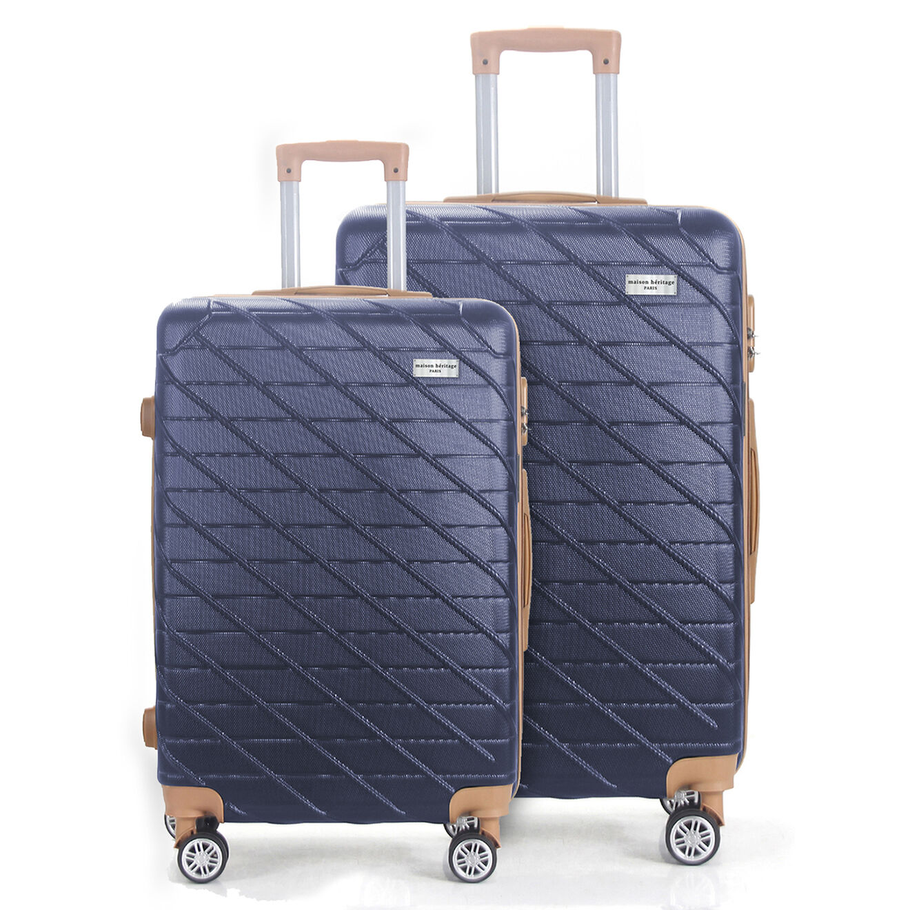 Maison Héritage 2 Valises 4 roues doubles Saint-Germain 55/65 cm bleu marine