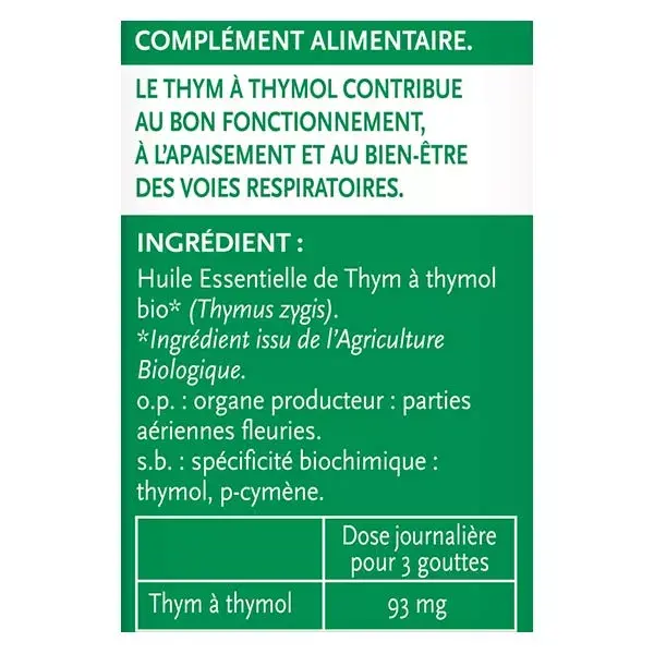 Óleo Essencial de Tomilho Orgânico Phytosun Arôms com Timol 10ml